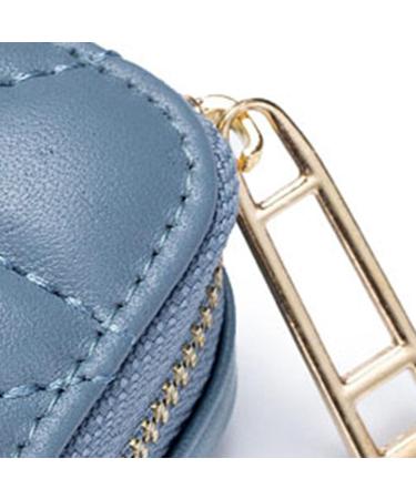 Travel Makeup Bag & Lipstick Case with Mirror - Mini Cosmetic Jewelry Box - Perfect New Year Gift - Blue - Buy Online on SooperMarket.com