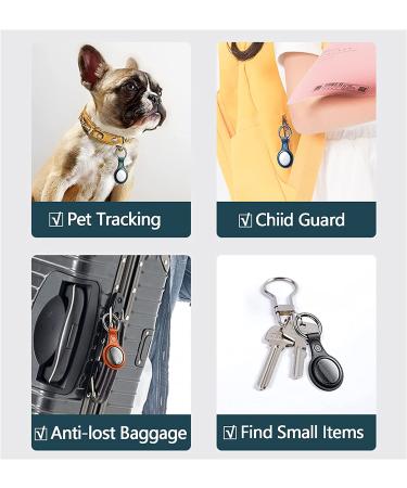 BRRAAVEES AirTag Keychain Holder - Anti-Lost PU Leather Case (3 Pack) - Pet Tracking Compatible - Buy Online on SooperMarket.com