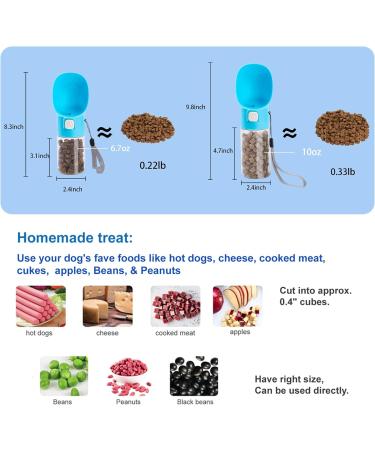 Colorday Handheld Dog Feeder Treat Dispenser with Clicker & Pouch - Blue (6.7 OZ) | For Training Walking Hiking Travel - Buy Online on SooperMarket.com