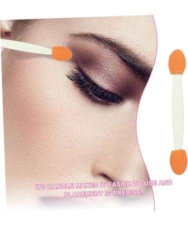 PLAFOPE 100pcs Sponge Eye Emulsion Dual Ended Makeup Brush Plastic Eye Shadow Sponge Stick - Buy Online on SooperMarket.com