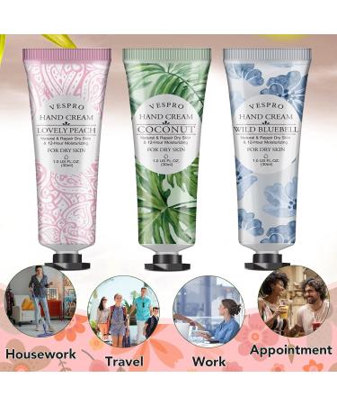 VESPRO 18 Pack Plant Fragrance Hand Cream Gift Set - 30ml Mini Hand Lotion Travel Size, Moisturizing Hand Care Cream for Women - 18 Different Scents - Perfect Bulk Gifts for Mom, Sister, Yourself - Buy Online on SooperMarket.com