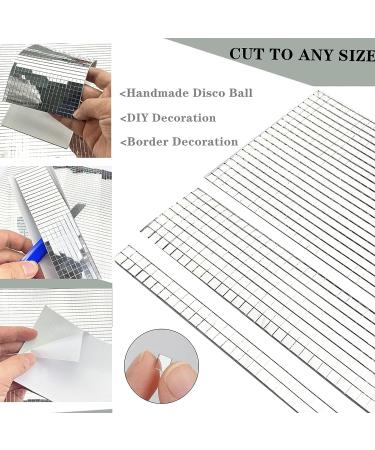 REDODEDO Real Glass Silver Mirrors Mosaic Tiles Sticker - 3600pcs Self Adhesive Craft Tiles 5mm by 5mm - Buy Online on SooperMarket.com