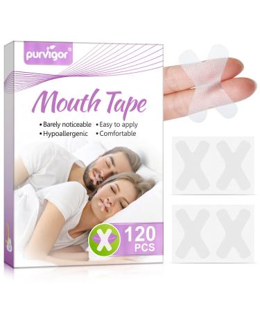 Mouth Tape for Sleeping 120 PCS Advanced Gentle Sleep Strips Mouth Tape for Less Mouth Breathing Improve Snoring Drooling Promote Better Nighttime Quality Mouth Strips for Better Nose Breathing