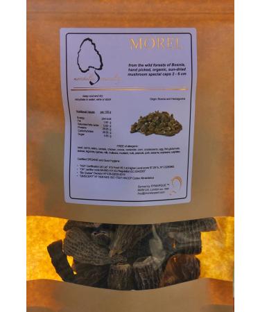Morel Mushrooms Popular Choice CAPS (2-6 cm) - no Tails - Hand Picked Sun-Dried (30 gr) 30.0 grams - Buy Online on SooperMarket.com