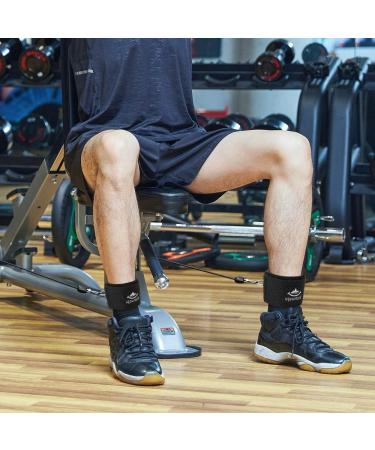 Vishusju Neoprene Ankle Wrist Cuffs with D-Ring for Cable Machines - Adjustable Glute Kickback Straps for Legs Exercise - Buy Online on SooperMarket.com