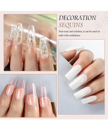 PEACECOLOR 6PC 8G Acrylic Powder Set Clear Pink White Nude Orange Dark Pink Color Collections Professional for Acrylic Nail Extension Carving Nails DIY Nail Art at Home No Lamp Needed XA-46 - Buy Online on SooperMarket.com