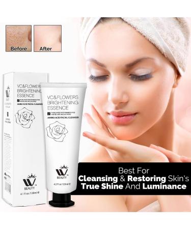 WBM Amino Acid Facial Cleanser - Anti-Aging Brightening & Acne Face Wash for All Skin Types | Organic & Natural Ingredients - 4.2 fl oz - Buy Online on SooperMarket.com