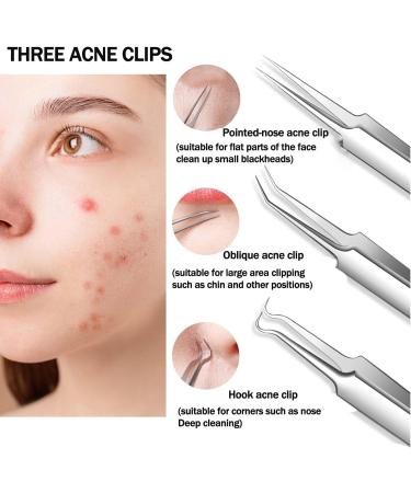 Pimple Popper Tool Kit - 15PCS Blackhead Remover & Extraction Tools for Estheticians - Buy Online on SooperMarket.com