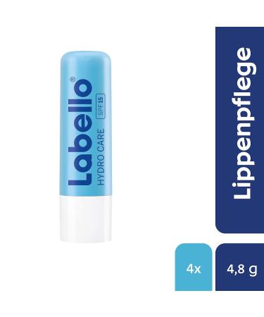 Labello Hydro Care 4-Pack | Nourishing Lip Care Without Mineral Oils | SPF 15 & Shea Butter for Dry Lips - Buy Online on SooperMarket.com