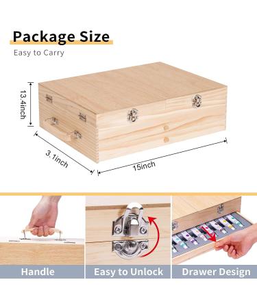 85 Piece Deluxe Wooden Art Set with Easel and Drawing Pads - Creative Gift Box for Teens & Adults | Art Supplies Kit for Painting & Drawing - Buy Online on SooperMarket.com