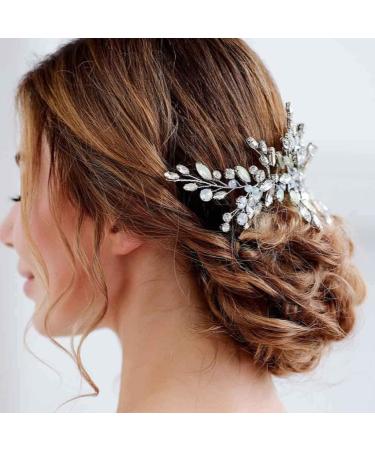 Bride Wedding Hair Comb Hair Accessories with Crystal Bridal Side Combs Headpiece for Women and Girls Bridal Headpiece - Buy Online on SooperMarket.com