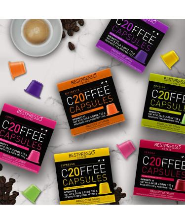 Bestpresso Coffee 120 Pod Variety Pack for Nespresso Original Machine - Certified Genuine Espresso Pods - Buy Online on SooperMarket.com