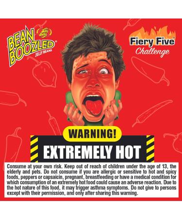 Jelly Belly Fiery Five Bean Boozled Jelly Beans 3-Pack 54g - Holidays & Christmas Candy - Vegan Candy Dairy Free Snacks Gluten Free Kosher Candy Bulk Candy Stocking Stuffers for Teens - Buy Online on SooperMarket.com