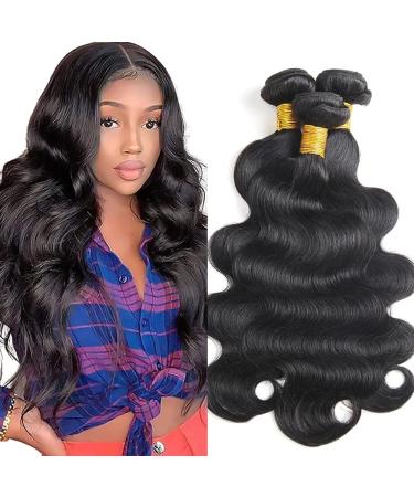 Nice 8a Grade Brazilian Body Wave Bundles Virgin Hair 3 Bundles 100% unprocecious virgin brazilian human hair weave hair extensions nature black color (20 22 24 inch)