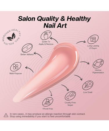 Morovan Poly Gel Nail Kit for Beginners - Pink Nude Poly Gel Nail Kit with UV Lamp | Professional Nail Extension Starter Kit with French Nail Art - Buy Online on SooperMarket.com