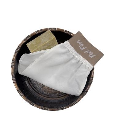 Feel Fine Turkish 100% Silk Exfoliating Gloves & Mitt - Body Scrub for Men & Women - Fake Tan Remover - Spa & Hammam Bath Mitt - Buy Online on SooperMarket.com