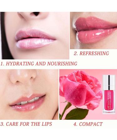 Fusang Hydrating Plumping Lip Oil Gloss - Cherry Red Tinted Balm for Lip Care | Nourishing & Long Lasting Formula with Non-sticky Big Brush - Buy Online on SooperMarket.com