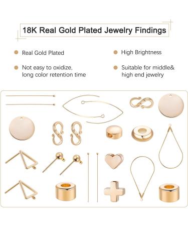 100pcs 18K Gold Plated Ball Head Pins 22 Gauge for DIY Jewelry Making - 35x0.6mm - Buy Online on SooperMarket.com