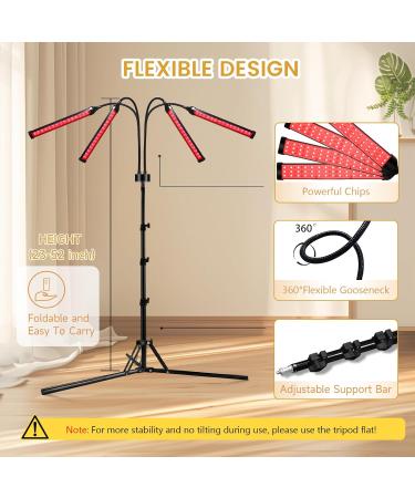 Devowellte Red Light Lamp 180LEDs Near Infrared Light Lamp with Stand Adjustable Angle & Brightness & Height Red Lamp at Home and Office - Buy Online on SooperMarket.com