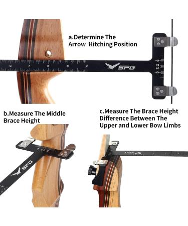 Sopoger Archery Bow Square Nocking Points Pliers Kit - T Shape Turning Ruler Tool for Recurve Compound Bow, Black - Buy Online on SooperMarket.com