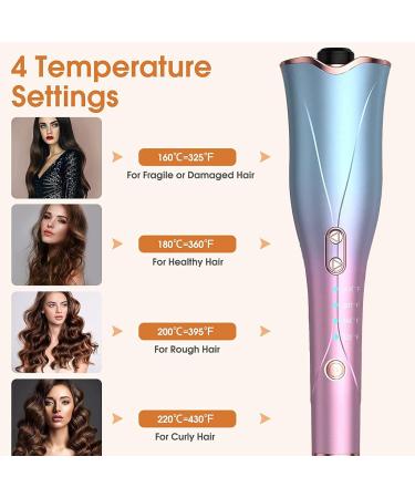 Rehomy Auto Rotating Curling Wand Hair Curler with 1 Rotating Barrel & 4 Temps & 3 Timer Auto Shut-Off for Hair Styling - Buy Online on SooperMarket.com