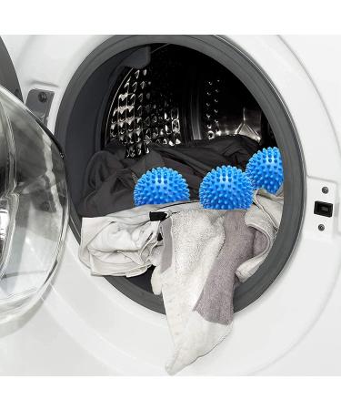 KOMUNJ 6 Pieces Dryer Ball Washing Ball for Washing Machine Balls for Fluffy Laundry Reusable Dryer Balls Laundry Tumble Dryer Drying Ball (Blue) - Buy Online on SooperMarket.com