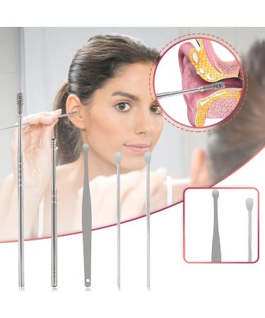 HEIMEABI Spring Earwax Cleaner Kit - 8-in-1 Ear Pick Tools for Ear Wax Removal and Eye Scrub Cleansing Pads - Buy Online on SooperMarket.com