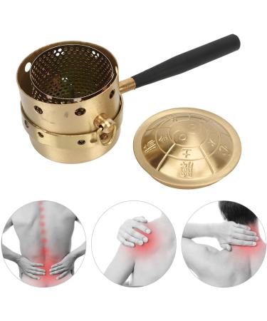 Moxibustion Copper Burner | Thicken Moxa Burner Holder & Box for Waist Neck Knee Pain Relief - Multi-Function Heating Solution - Buy Online on SooperMarket.com
