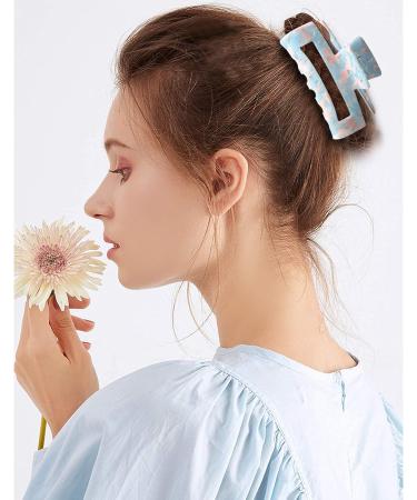 HAYHOI 4PCS Leopard Print Hair Claw Clips - Stylish Hair Accessories for Women and Girls - Celluloid French Butterfly Jaw Grip Pin - Ideal for Thick, Thin, Curly, Straight, and Long Hair - Buy Online on SooperMarket.com