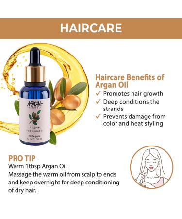 Buy Nykaa Naturals 100% Pure Cold Pressed Argan Oil for Women 1 oz | International Shipping Available - Buy Online on SooperMarket.com