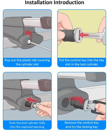 Yakima SKS Car Rack Lock Cylinders - 4 Pack Replacement Cores with Keys and Control Key - Buy Online on SooperMarket.com
