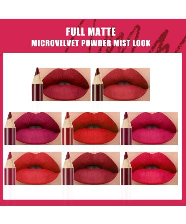 Beteligir 8 Colors Matte Lip Liner Set - Long Lasting Pencil | Smooth & Non-Drying | Cruelty-Free (01) - Buy Online on SooperMarket.com