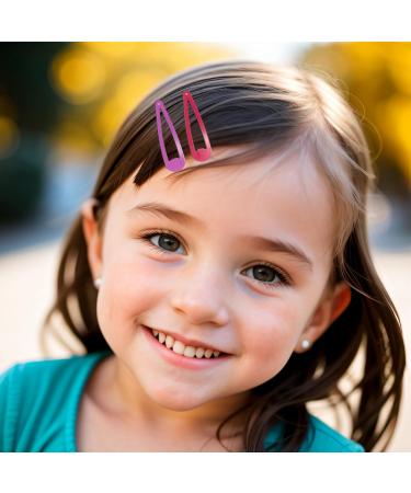 DAZISEN 40 Pack Hair Clips For Girls Metal Snap Kids Barrettes Women'S Hair Accessories Colorful Candy Lovely Simple Hairstyle Clips Purple - Buy Online on SooperMarket.com
