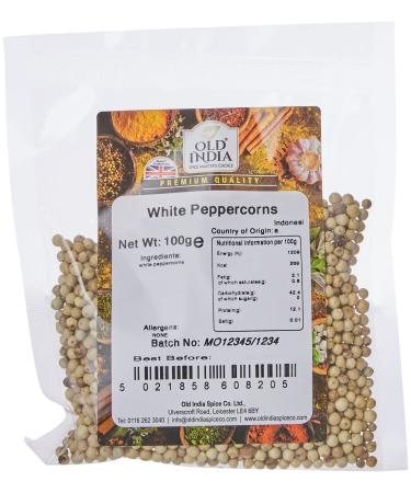 Old India White Peppercorns 100g 100 g (Pack of 1)