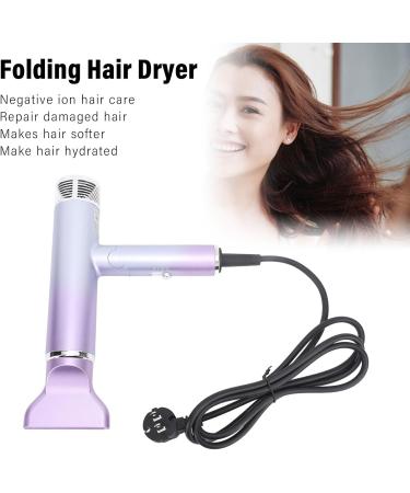 Folding Hair Dryer 1200W with Overheat Negative Ion Hair Care Fast Drying Gradient Color Healthier for Travel Salon Barber Shop - Buy Online on SooperMarket.com