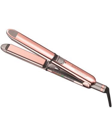 BabylissPRO Nano Titanium Prima Ionic Hair Straightener, Curl and Straighten Hair With One Professional Tool 1-1/4 Inch Rose Gold
