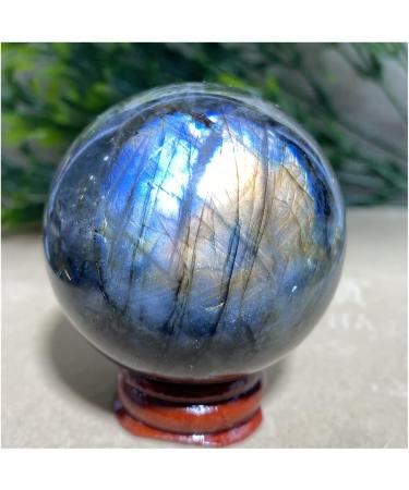 Yellow Purple Light Labradorite Balls Stone Natural Crystals Blue Wicca Minerals Ornaments Home Decoration 1pc (Color : 140-150g) - Buy Online on SooperMarket.com