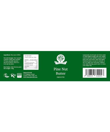 Nutural World - Smooth Pine Nut Butter (170g) - Buy Online on SooperMarket.com