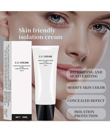 Cc Cream for Mature Skin Skin Tone Adjusting Cc Cream SPF 43 Color Correcting Cream Cosmetics CC Cream Colour Correcting Self Adjusting for Mature Skin (2pcs) - Buy Online on SooperMarket.com