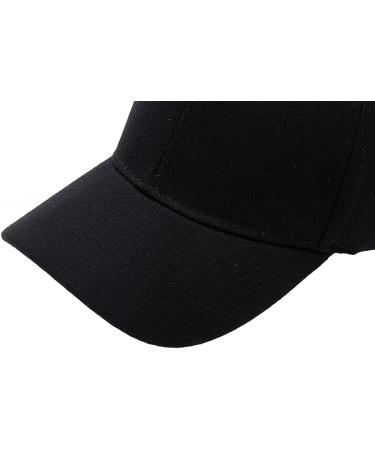 Top Level Classic Adjustable Plain Black Baseball Cap for Men and Women - Buy Online on SooperMarket.com