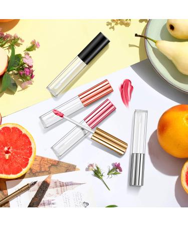 30 Pcs Clear Lip Gloss Tube Containers Bulk with Rubber Insert - 10ml Empty Pink Lip Oil Tubes for DIY Makeup and Homemade Lip Balm - Buy Online on SooperMarket.com