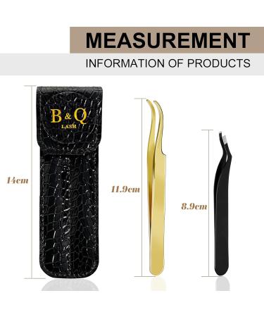 Eyelash Applicator - Rust-Free Eyelash Tweezers for Easy Application | Golden Eyelash Pliers with Brush - 1 PC for Artificial Eyelashes - Buy Online on SooperMarket.com