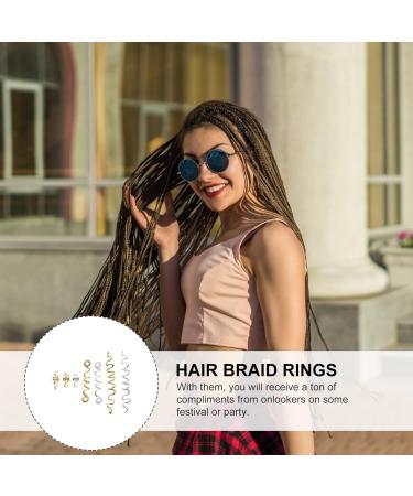 KALLORY 16 Pieces Spiral Hair Alloy Spiral Jewels Retro Dreadlocks Cuffs Accessories for Braid - Buy Online on SooperMarket.com