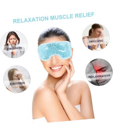 PLAFOPE 1pc Cold Compress Hot Compress Eye Mask Blackout Eye Reusable Eye Cooling Patch Heat Eye Eye Mask Eye Shades for Sleep Eye Mask Heated Eye Patch Compress Eye Pad Sleep Eye Blue 20X10X1CM - Buy Online on SooperMarket.com