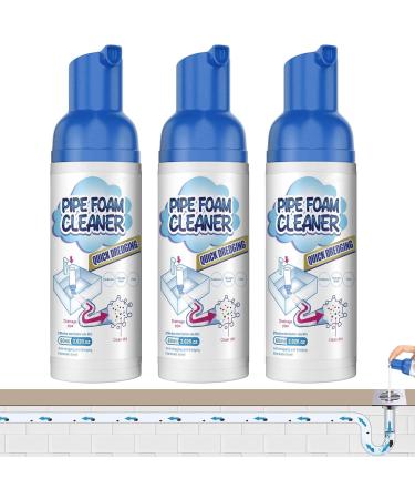 Foam Drain Cleaner Kitchen Toilet Sink Blockage Remover Deodorant Kitchen washbasin Toilet Pipe Quick Cleaner Suitable for Kitchen drains bathtubs Sinks 3pices