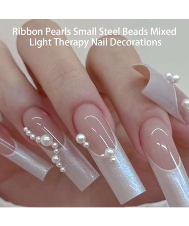Half Round Nails Art Pearls Flatback Pearls Nail Nails Art Metal Ball Nail Caviars Beads Nails Art Supplies Nails Art Metal Ball - Buy Online on SooperMarket.com