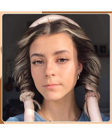 Heatless Curls Headband No Heat Wave Curlers Styling Tools for Long Medium Hair Make Soft And Shiny Pink1 - Buy Online on SooperMarket.com
