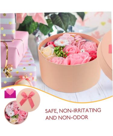 IWOWHERO Preserved Flower Decoration Scented Soap Rose Petals Rose Shaped Soap Floral Scented Soap Scented Plant Artificial Plants Mother's Day Simulation Soap Rose Wedding Soap Flower 16.2X16.2X8.2CM Pink - Buy Online on SooperMarket.com