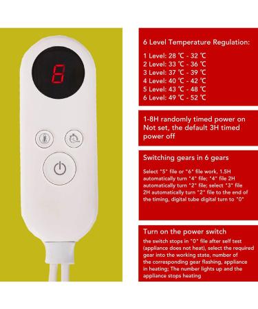 Plplaaoo Electric Heated Blanket - Safe Thermal Flannel Blanket with 6 Heating Levels for Home & Office - Ideal for Bedrooms & Living Rooms (EU220V) - Buy Online on SooperMarket.com