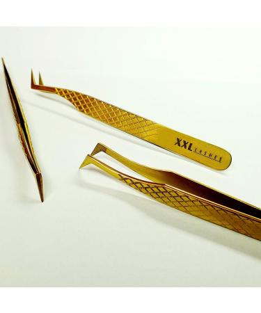 Diamond Tip precision tweezers for eyelash extension and volume technique (5D)